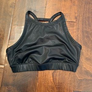 Black Sparkly Sports Bra